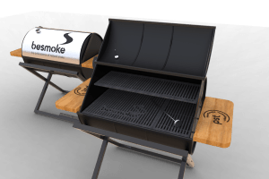 Besmoke.Black Drum Logo Grill