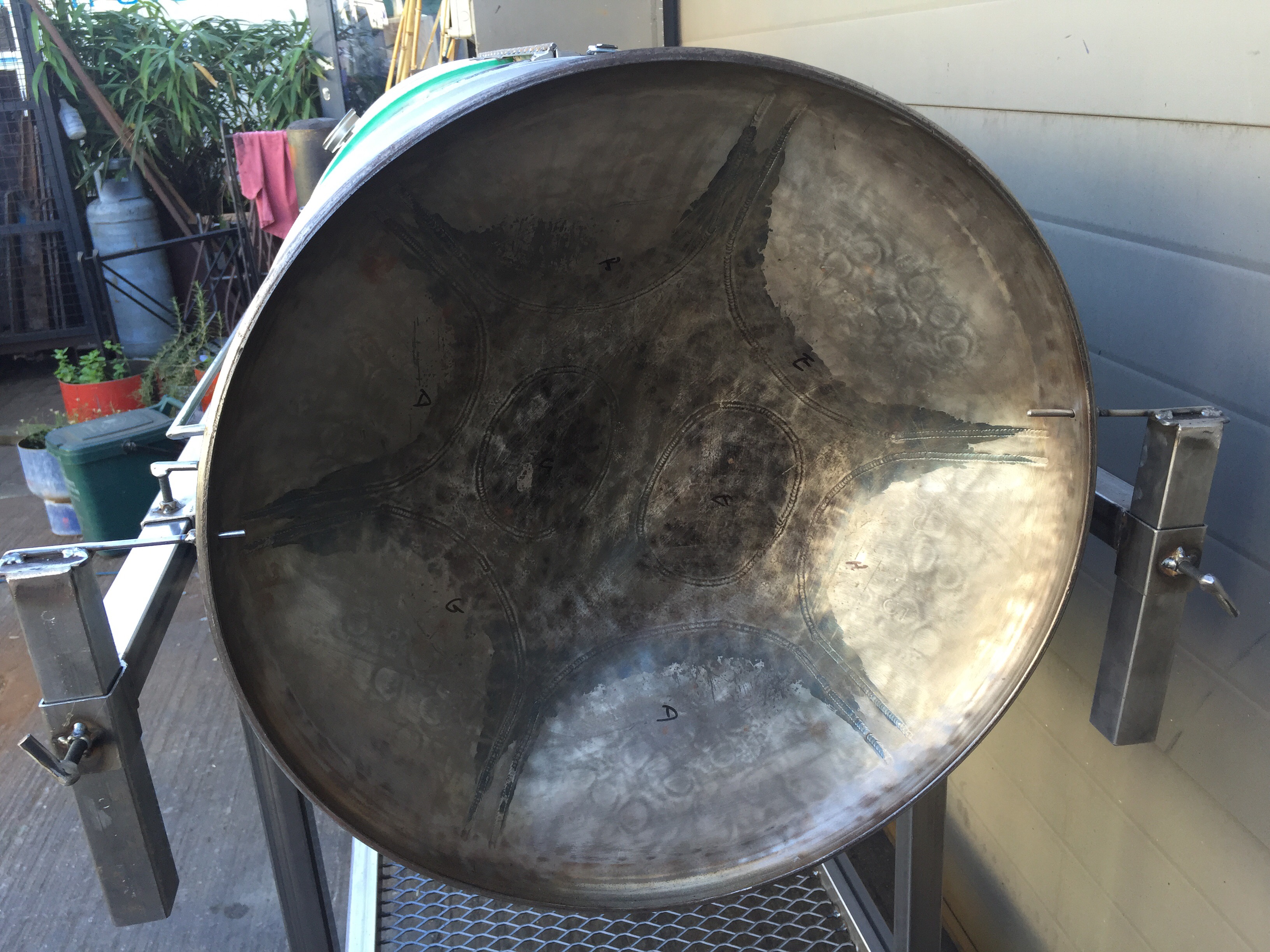 high grade professional stainless steel oil drum jerk pan bbqs